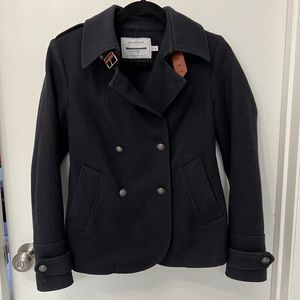Guideboat navy wool pea coat
